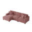 Canapé modulaire rembourré 3 pièces en velours côtelé-L-500320486-500320507