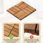 Natural Acacia Wood Interlocking Deck Tiles 12?x12?-122500073