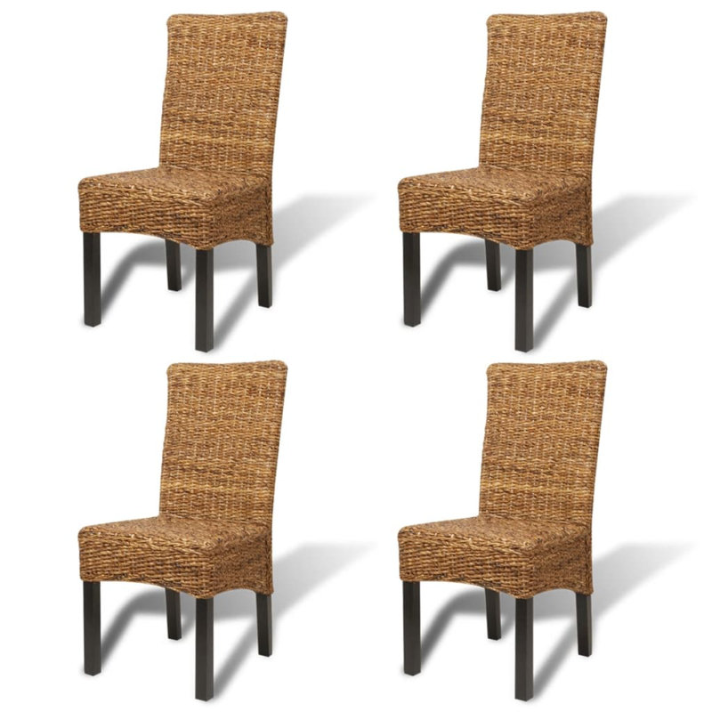 Ensemble de 4 chaises de salle à manger en bois de manguier massif Abaca
