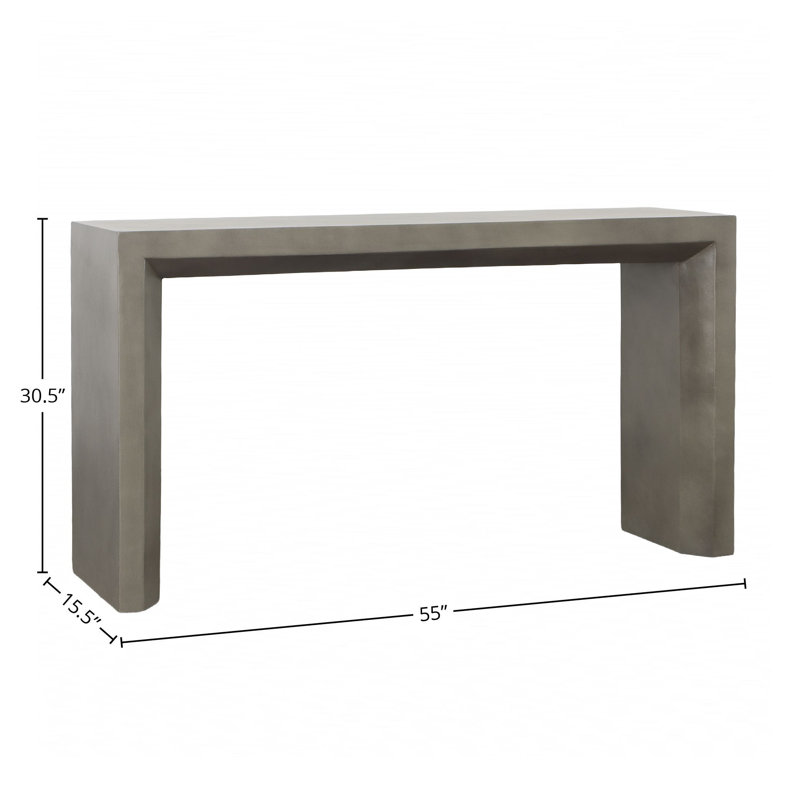Kass Rectangular Concrete Outdoor Buffet & Console Table