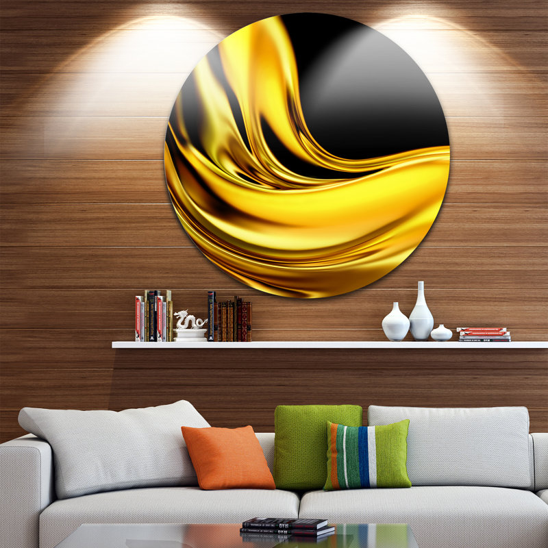 " Yellow Gold Texture Pattern ", 23" H x 23" W x 1" D