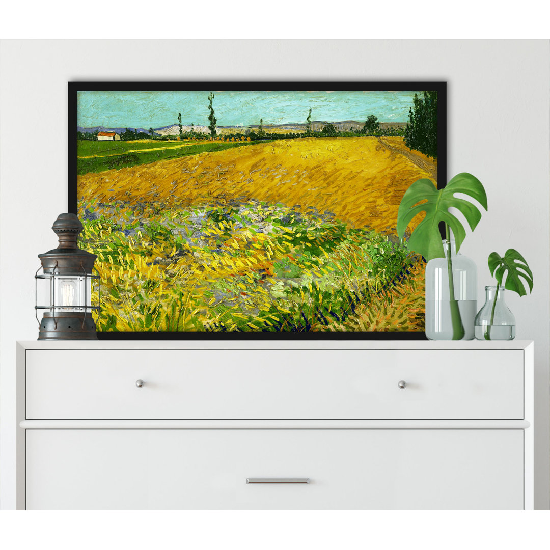 Gerahmter Kunstdruck Wheat Field von Vincent Van Gogh