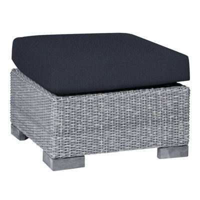 Club Outdoor Ottoman with Cushion