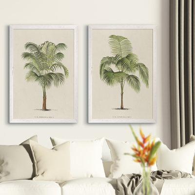 Les Palmiers I par Vincent Van Gogh - ensemble de 2 reproductions de cadres photo