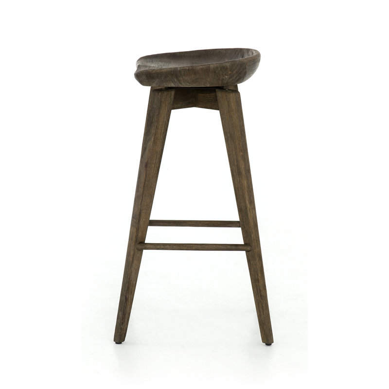 Union Swivel Solid Wood Stool, Bar Stool (24.75” Seat Height)