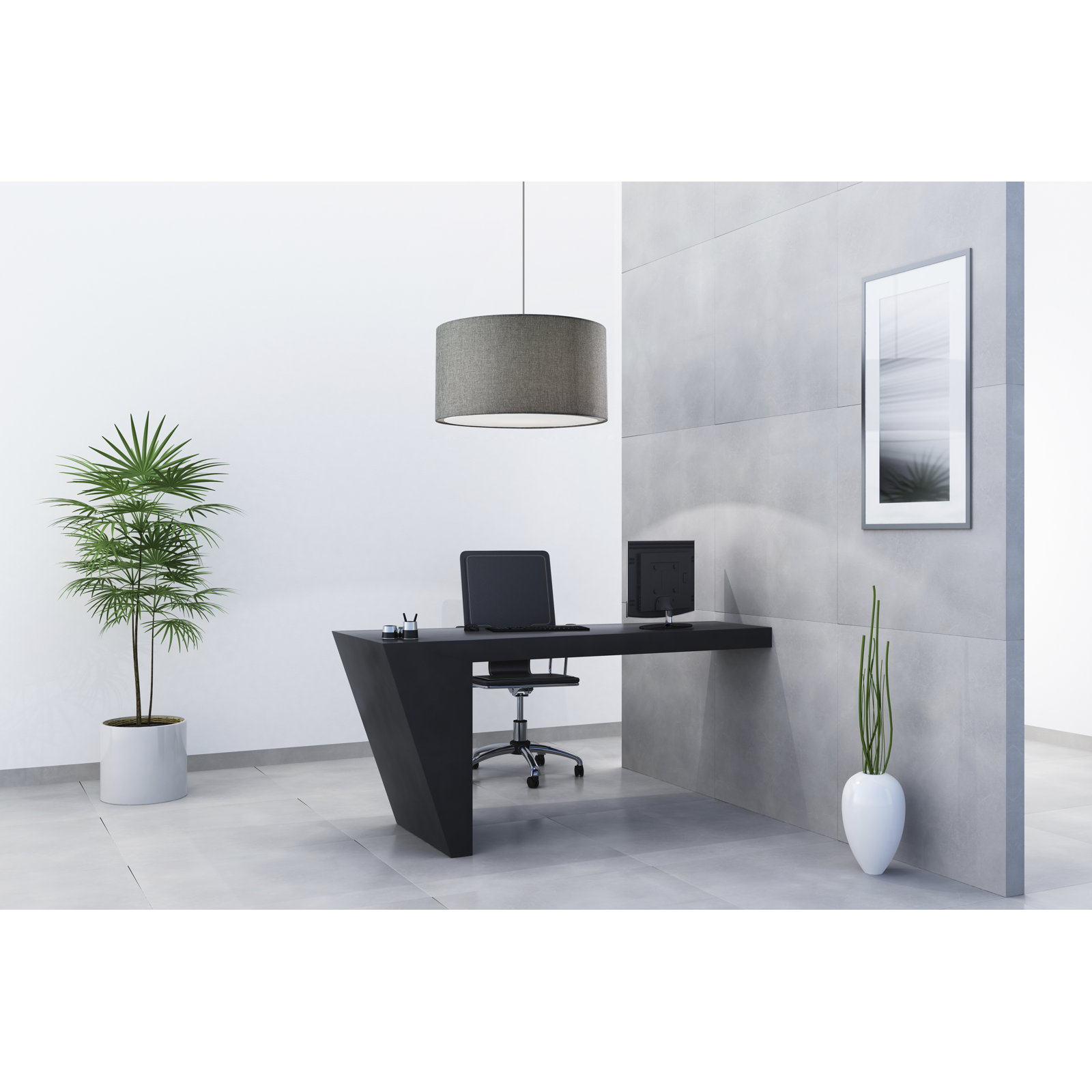 Kinnear Single Light Plug-in Pendant, Gray