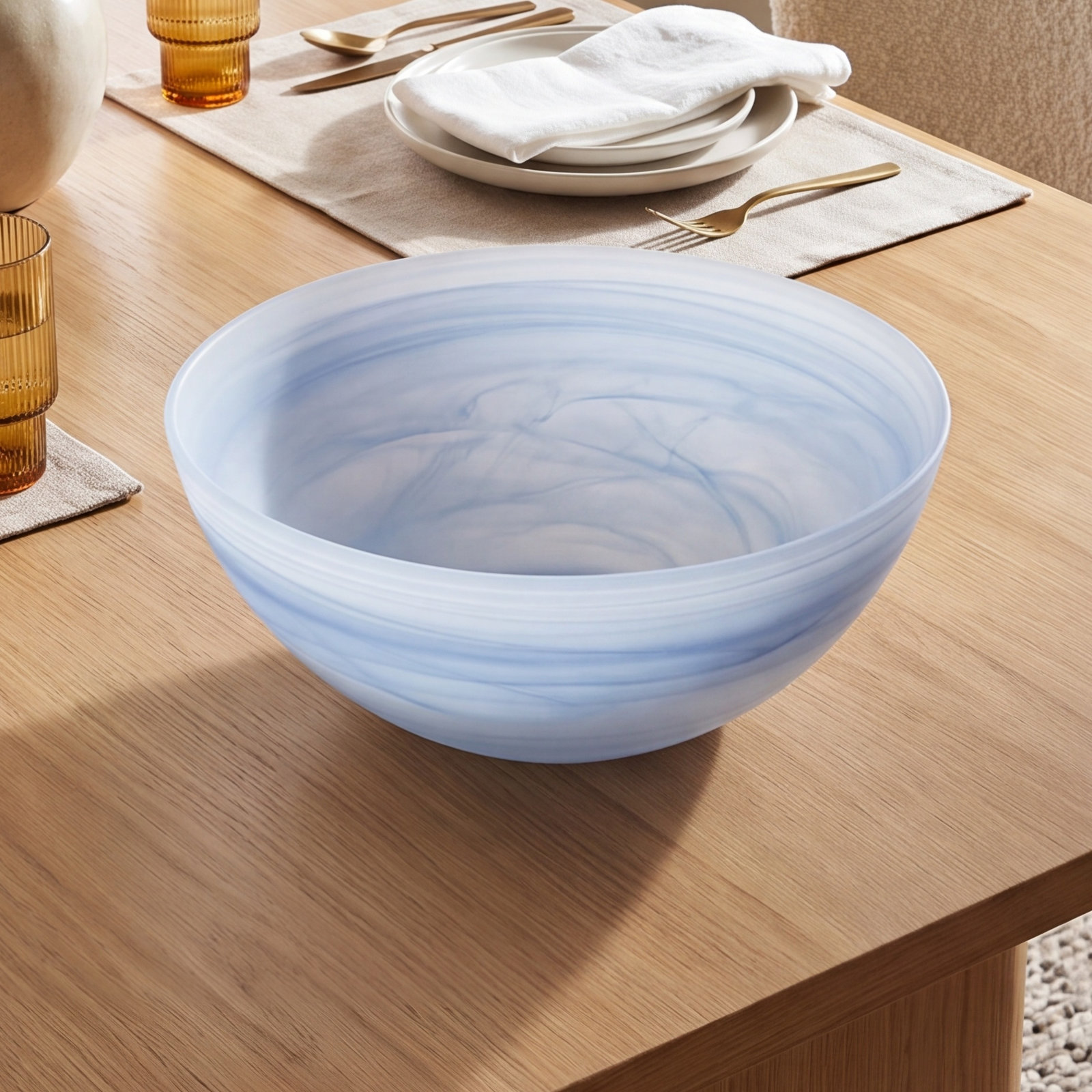 La Jolla Serving Bowl, Ink Blue