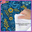 Édredon bleu à motif floral-123334656