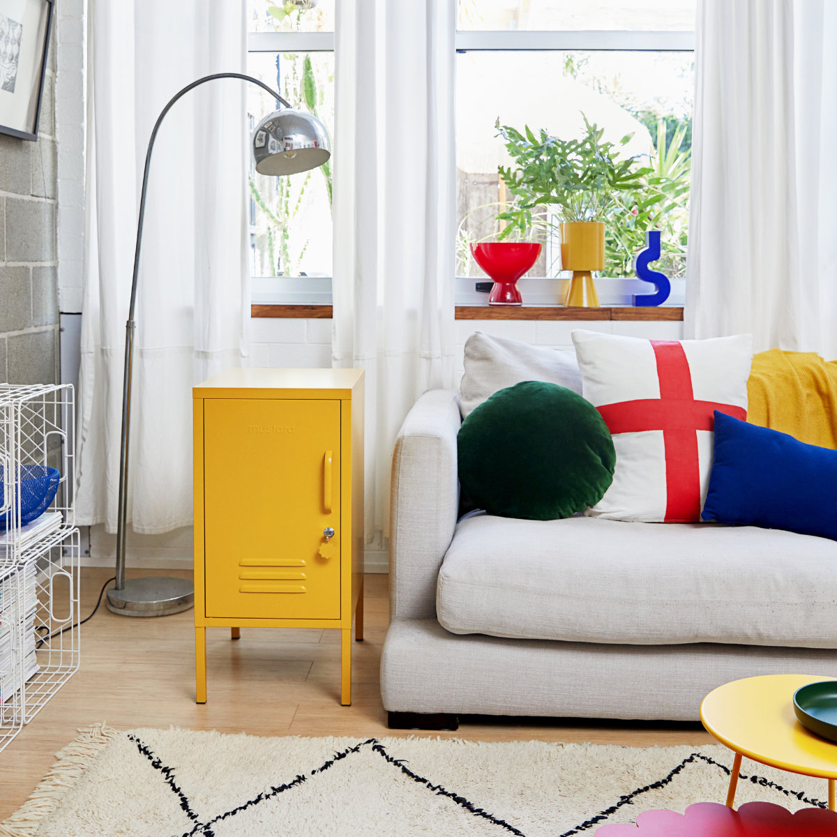 Mustard Made The Shorty Bedside Table Locker, To the left, Mustard