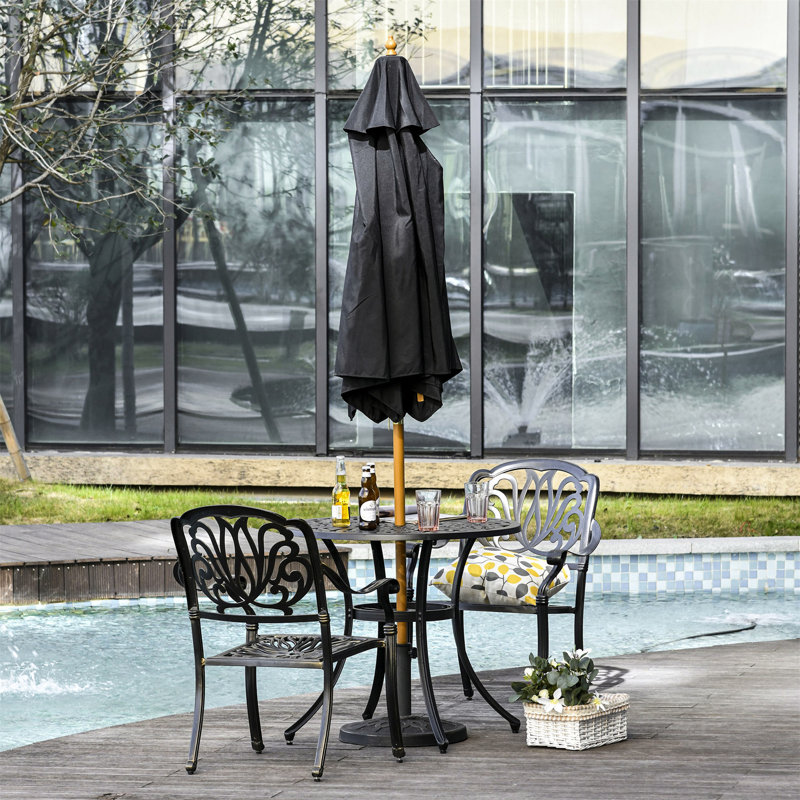 Brenlee 250cm Market Parasol, Black