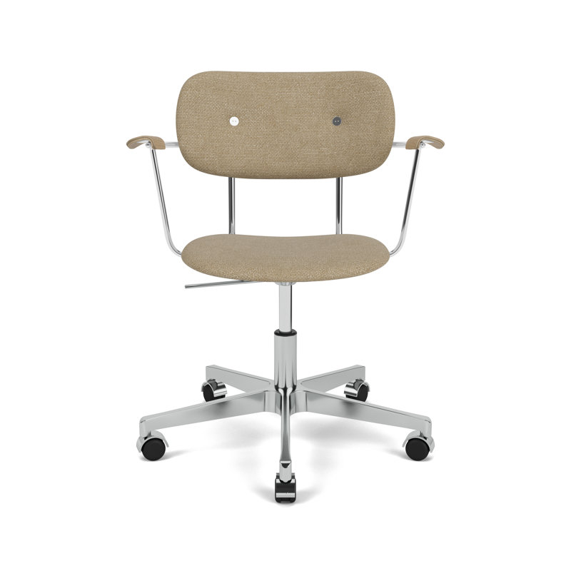 Co Swivel Task Chair, Silver, Beige, Acrylic Blend