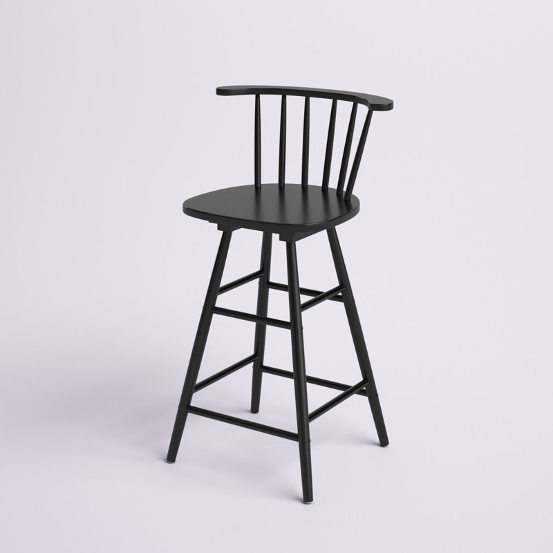 Tabouret de comptoir pivotant Ray, Noir