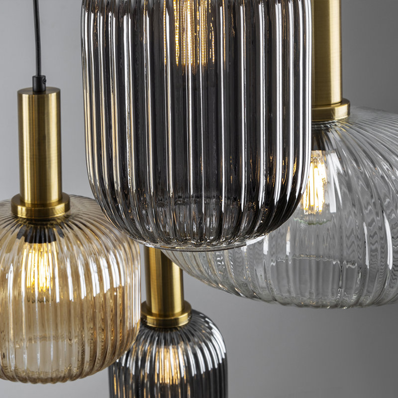 Aakin 4 - Light Matte Black Cluster Pendant