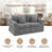 Greco Vintage Upholstered Boneless Three Seat Couch Compressed Delivery Tool Free Setup Sofa-124889106