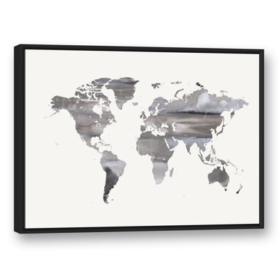 " White World Map "