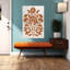 Art floral contemporain harmonieux floral sur toile texturée-1934057412-1934057413