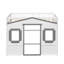 Lit mezzanine simple avec échelle-133239047-133239051