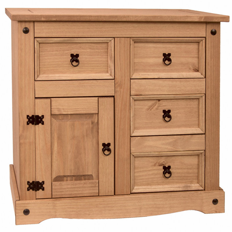 Doe Solid Wood 86cm W 4 - Drawer Chest of Drawers