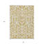 Tapis intérieur lavable floral doré et beige 8 pi x 10 pi