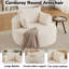 Canapé-lit simple 50 po en velours côtelé beige - aucun assemblage requis, fauteuil moderne moelleux avec coussin, mousse et ressorts