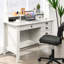 Bureau d'ordinateur rétro avec 4 tiroirs et tablettes-95849771