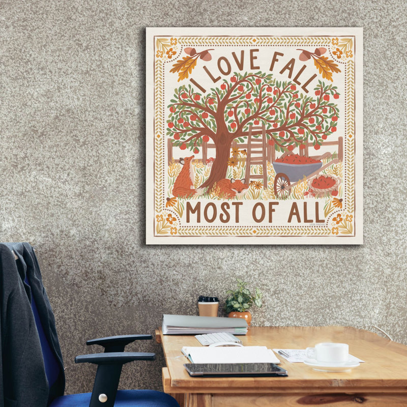  «Autumn Days 2» par Laura Marshall, art mural sur toile, 37 po x 37 po