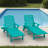 Outdoor Wood Texture Pool Reclining Lounge Chaise  With Wheels & Cup Holder (Set of 2)-1081756957