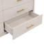 Wide 6 Drawer Chest of Drawers, Cashmere Bedroom Dresser with Gold Handles, Storage Cabinet with Raised Legs for Bedroom & Living Room-1264761871