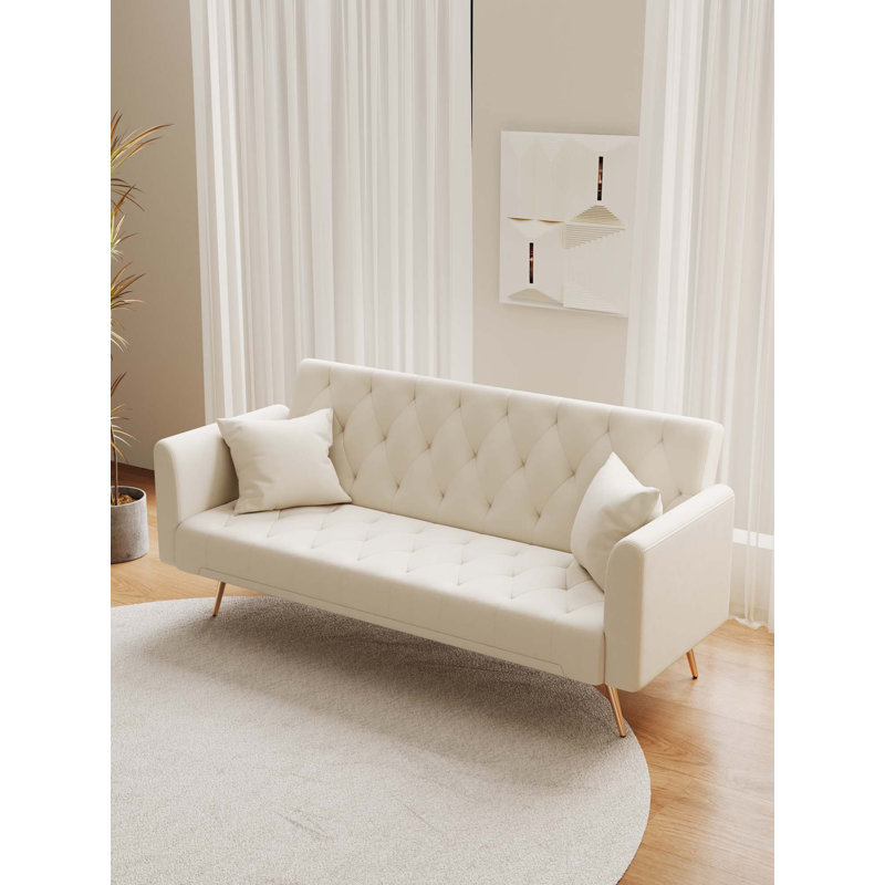 Canapé-lit double 71 po, Beige