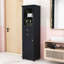Grande armoire de salle de bain avec portes en verre, tablettes réglables et 2 tiroirs-87225787-73612472