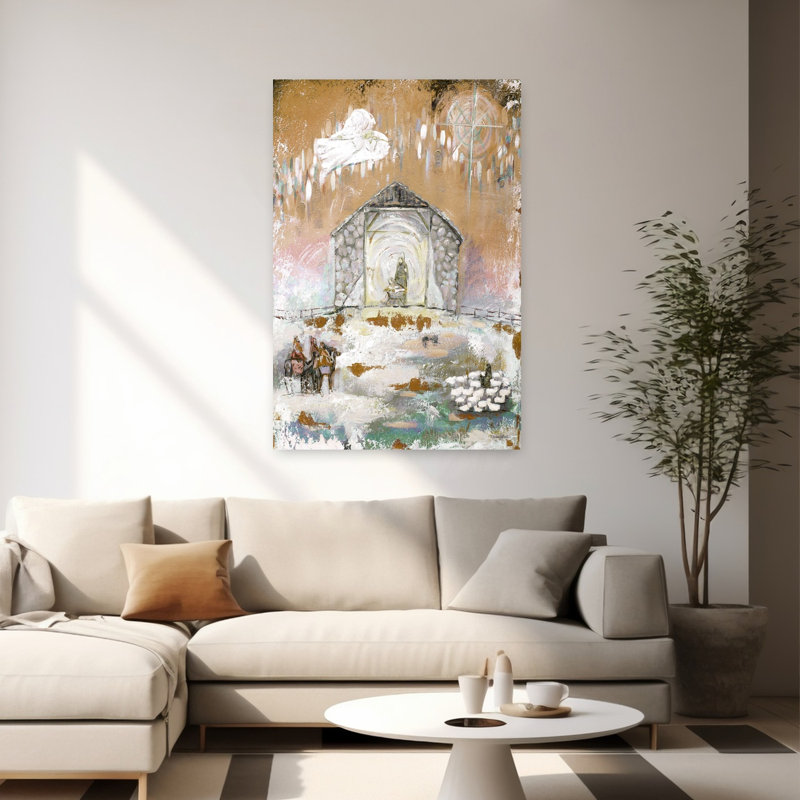 O O Night Night, art contemporain abstrait cheval, H 60 po x l 40 po