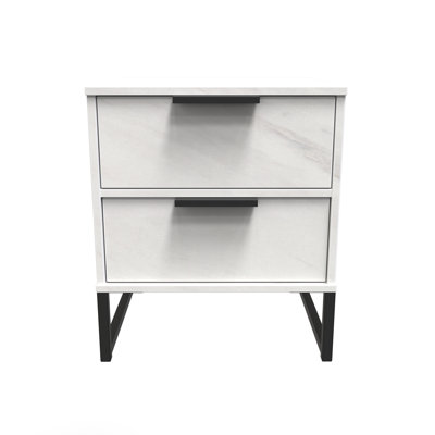 Turah 2 Drawer Bedside Cabinet (Ready Assembled)