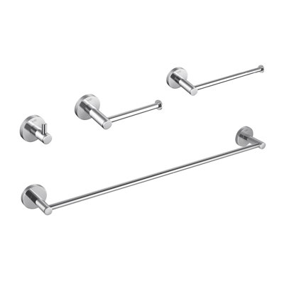 Circular 4 - Piece Bathroom Hardware Set