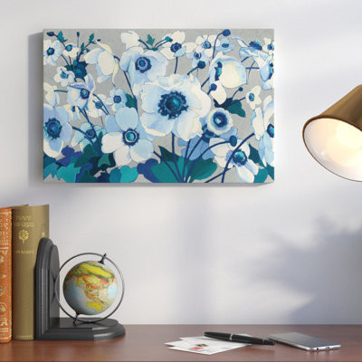 « anemones japonaises i », reproduction d’art sur toile tendue