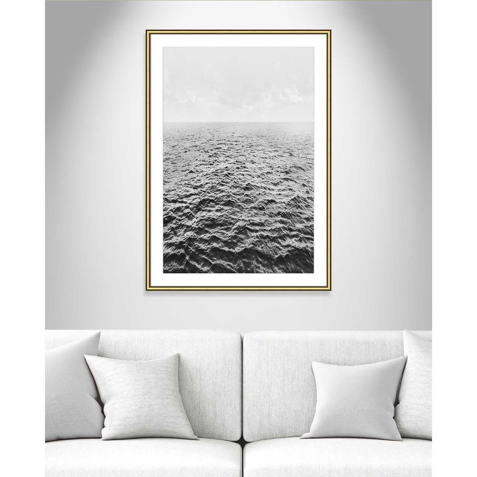 Anali "Rolling in" Print by Mike Calascibetta, Gold, 30.75" W x 42.75" H x 0.875" D