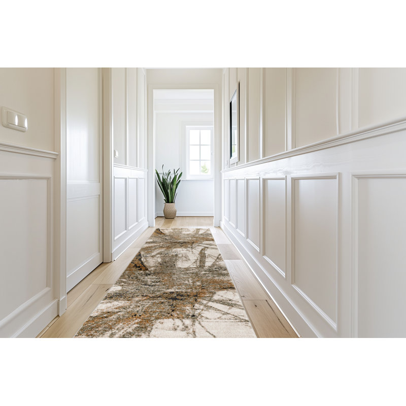 Berkly Abstract Area Rug, Runners 80 x 300 cm