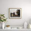 Couple On Tennis Court, Woman Jumping In Foreground Giclee Print by Getty Images