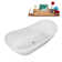 67" Streamline Soaking Freestanding Tub and Tray With Internal Drain