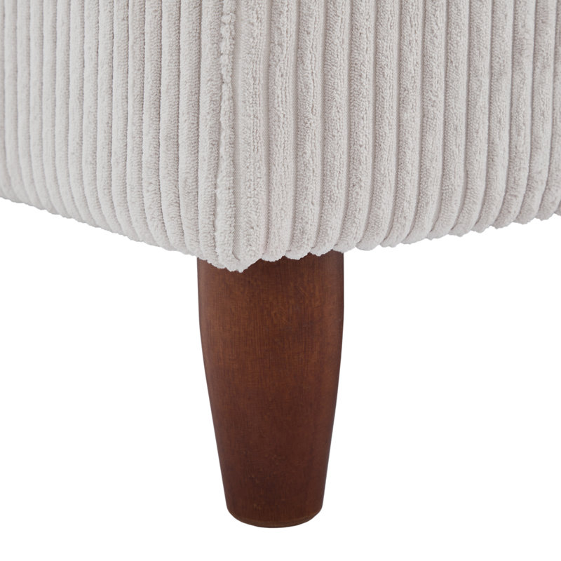 Seemab 102.1Cm Wide Square Standard Ottoman, Sea Salt Grey