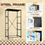 Commode de rangement verticale à 4 tiroirs avec tiroirs en tissu