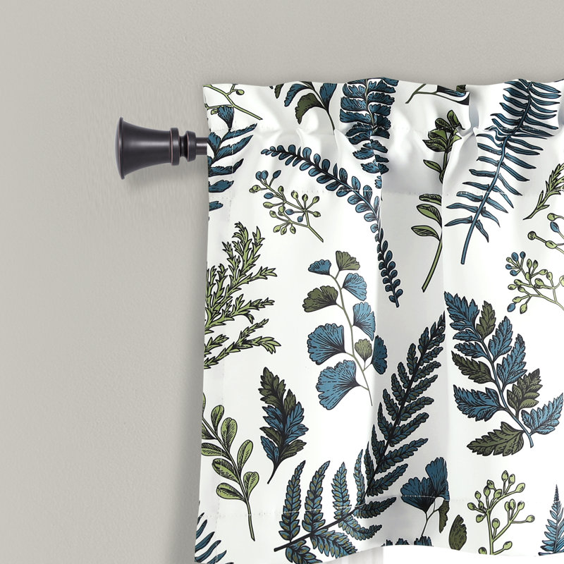 Cantonnière Lover Decor, Blanc / Vert