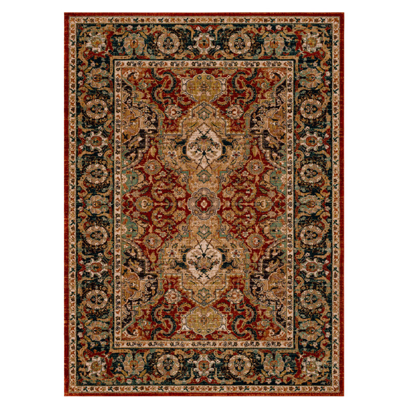 Spice Market Dhahar Plush Pile Stain/Fade Resistant Polyester Woven Ornamental Indoor Area Rug, Rectangle 8' x 11'