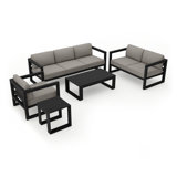 Avion 5 Piece Sofa Seating Group with Sunbrella Cushions