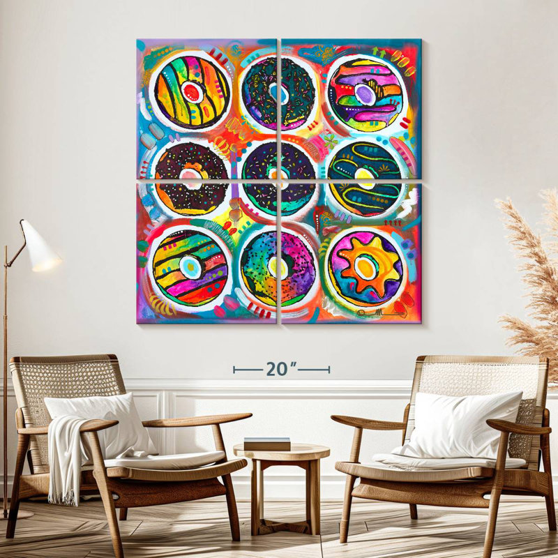 Yarlin Doughnuts Patterns, 57" H x 57" W