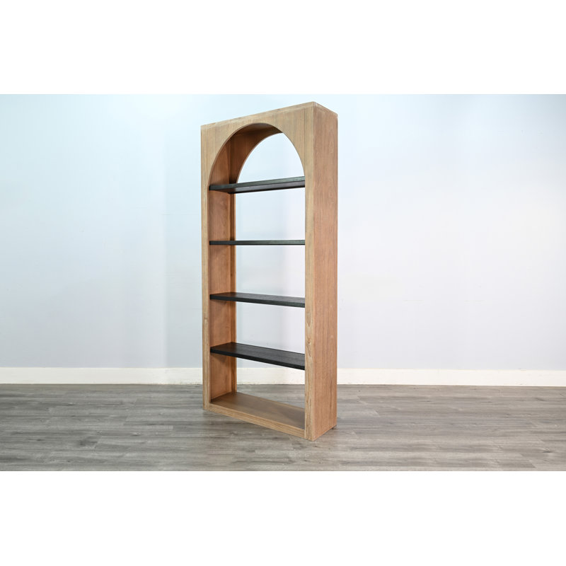  Bibliothèque haute en arche avec tablettes ouvertes, Oak Grove / Umbra