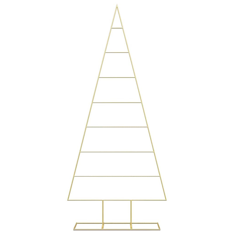  Metal Christmas Tree with Stand steel, Gold, 5.91' H