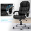 Fauteuil de direction noir en similicuir