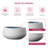 12 in. Medium Pearl White(Upgraded Interior) Concrete Round Planter / Pot, Curvy Planter Bowl with Drainage Holes-650961502-650961499