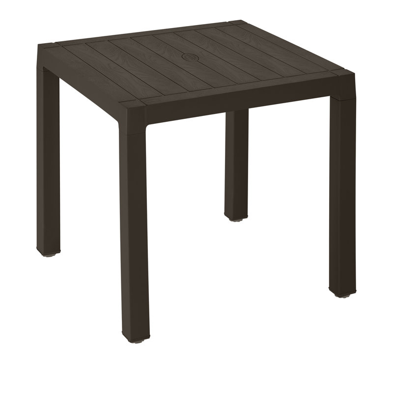 Table de patio 4 places Ebern Designs Waconia, Espresso