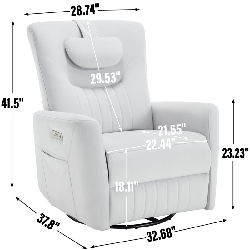Lift Chair, Grey Polyester